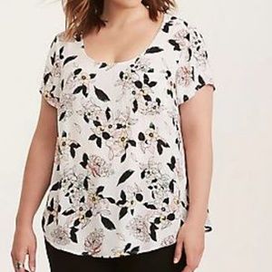 Torrid sz 0 floral blouse